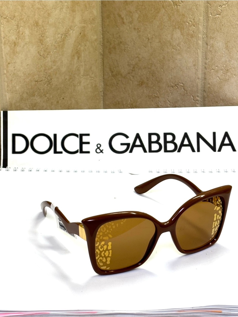 New Dolce&Gabbana DG6168 3292/P4 Camel Butterfly shape sunglasses